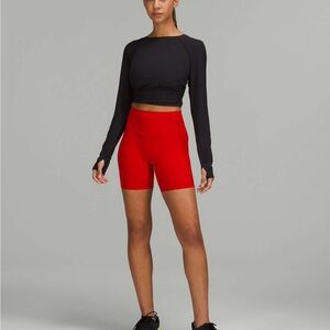 Lululemon Base Pace High-Rise Short 6" Dark Red 12